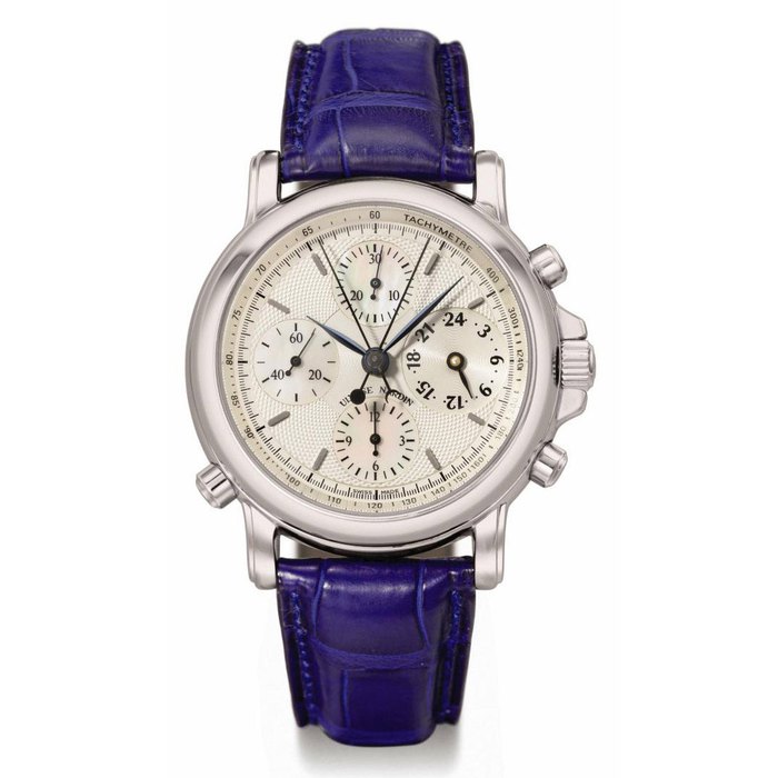 Ulysse Nardin. A large stainless steel automatic split seconds chronograph wristwatch SIGNED ULYSSE NARDIN, CHRONOSPLIT BERLIN II MODEL, REF. 583-22, NO. 884, MANUFACTURED IN 1997