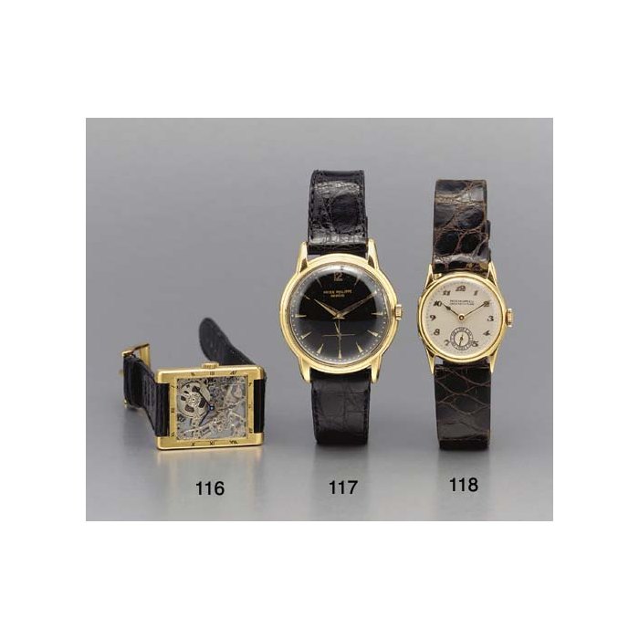 Patek Philippe. A fine and rare 18K gold hinged wristwatch with Breguet numerals SIGNED PATEK PHILIPPE & CO., GENEVA, SWITZERLAND, MOVEMENT NO. 818093, CASE NO. 273464, CIRCA 1928