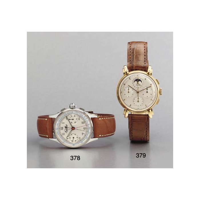 Breitling Breitling. A steel split-second chronograph wristwatch SIGNED BREITLING, DUOGRAPH, CIRCA 1950, Price & Market Data