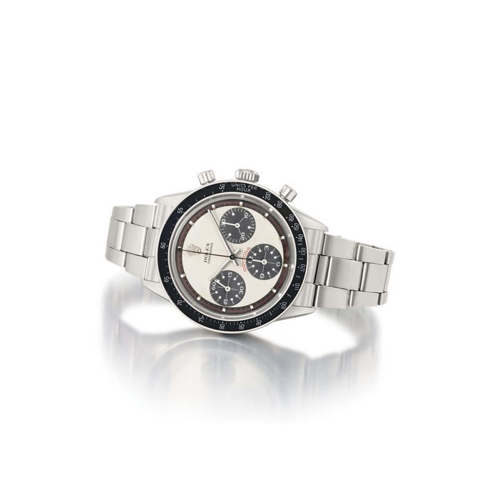 Rolex Rolex. A stainless steel chronograph wristwatch with bracelet SIGNED ROLEX, COSMOGRAPH DAYTONA, REF. 6239, PAUL NEWMAN MODEL, CASE NO. 2'005'362, MANUFACTURED IN 1969 · 6239