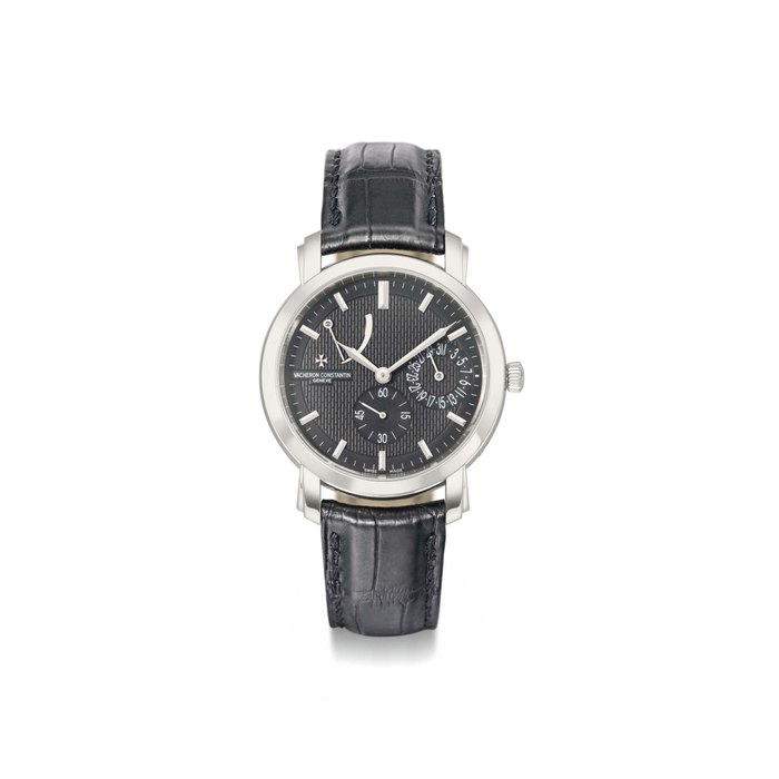 Vacheron Constantin. A fine 18K white gold limited edition wristwatch with date and power reserve SIGNED VACHERON CONSTANTIN, MALTE POWER RESERVE MODEL, NO. 14, REF. 83060, CASE NO. 1'177'373, MOVEMENT NO. 5'141'169, MANUFACTURED IN 2009