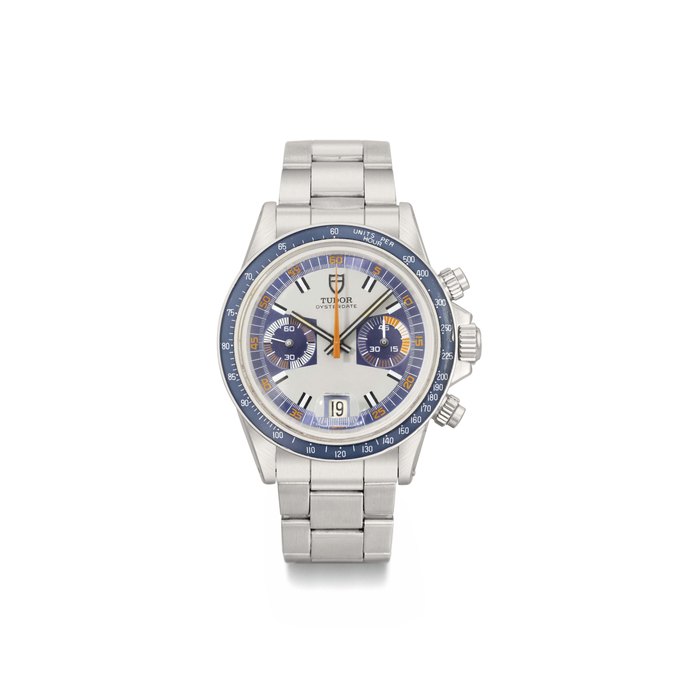 Tudor Tudor. A fine and attractive stainless steel tonneau-shaped chronograph wristwatch with date and bracelet SIGNED TUDOR, OYSTERDATE, MONTE CARLO MODEL, REF. 7149/0, CASE NO. 825'972, CIRCA 1975, Price & Market Data