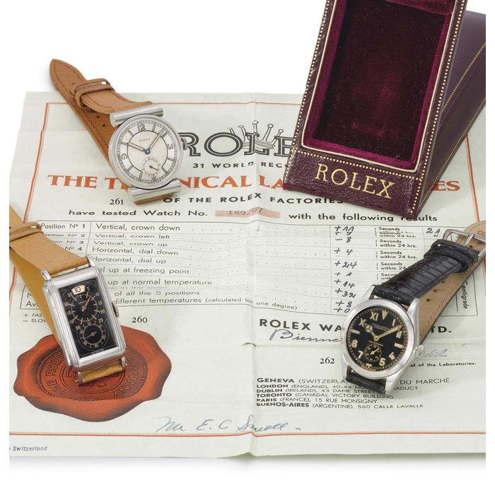 Gruen Gruen. A rare and attractive "Guildite" stainless steel rectangular jump hour wristwatch with black lacquer dial SIGNED GRUEN WATCH CO., SWITZERLAND, GUILDITE, CASE NO. 204'390, CIRCA 1930, Price & Market Data