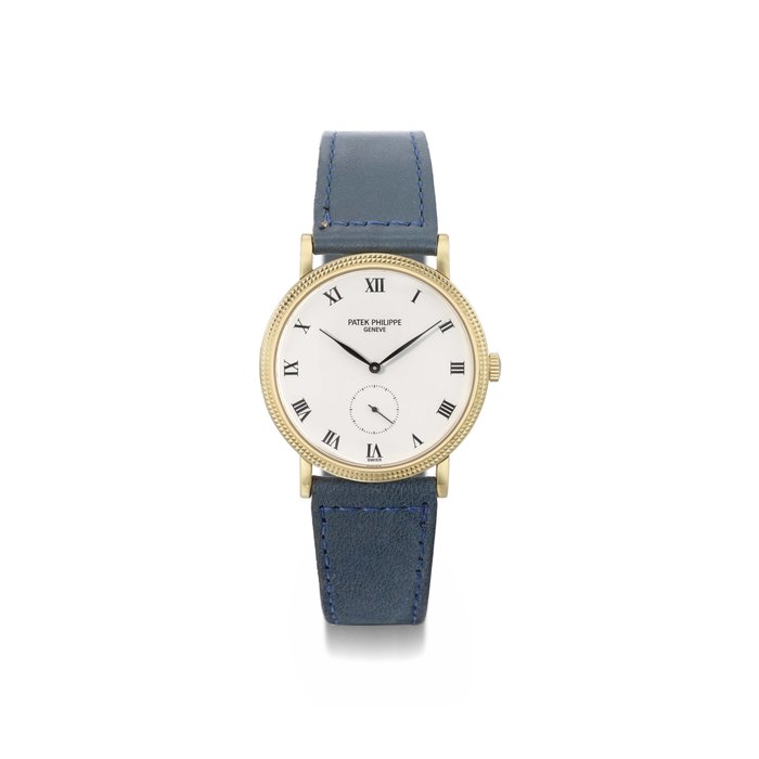 Patek Philippe. An 18K gold wristwatch SIGNED PATEK PHILIPPE, REF. 3919, CALATRAVA MODEL, MOVEMENT NO. 1'852'776, CASE NO. 2'986'275, MANUFACTURED IN 1995