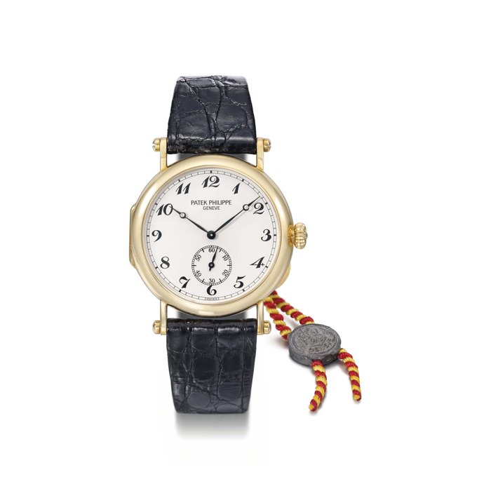 Patek Philippe. A fine and rare 18K gold limited edition Officier wristwatch SIGNED PATEK PHILIPPE, GENÈVE, OFFICIER MODEL, REF. 3960, MOVEMENT NO. 769'290, CASE NO. 2'864'202, MANUFACTURED IN 1989