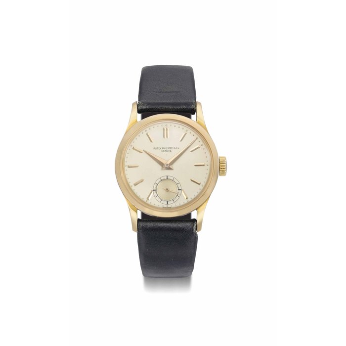 Patek Philippe. A rare and attractive 18K pink gold wristwatch SIGNED PATEK PHILIPPE, GENÈVE, CALATRAVA MODEL, REF. 2545, MOVEMENT NO. 726'223, CASE NO. 308'145, MANUFACTURED IN 1955