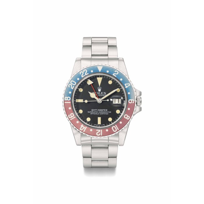 Rolex. An attractive stainless steel automatic dual time wristwatch with sweep centre seconds, date and bracelet SIGNED ROLEX, OYSTER PERPETUAL, GMT-MASTER, SUPERLATIVE CHRONOMETER OFFICIALLY CERTIFIED, REF. 16750, CASE NO. 8'358'913, MANUFACTURED IN 1986