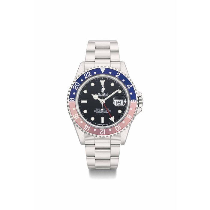 Rolex. A stainless steel automatic dual time wristwatch with sweep centre seconds, date, bracelet, box and certificate SIGNED ROLEX, OYSTER-PERPETUAL, GMT-MASTER, REF. 16700, CASE NO. T221'500, CIRCA 1996