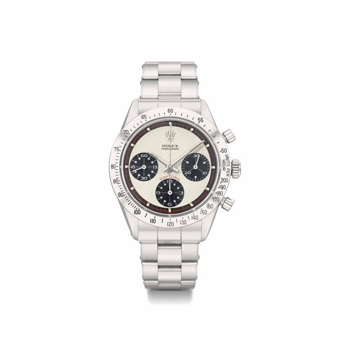 Rolex Rolex. A rare stainless steel chronograph wristwatch with bracelet SIGNED ROLEX, COSMOGRAPH, DAYTONA, PAUL NEWMAN MODEL, REF. 6239, CASE NO. 1'597'728, CIRCA 1967 · 6239