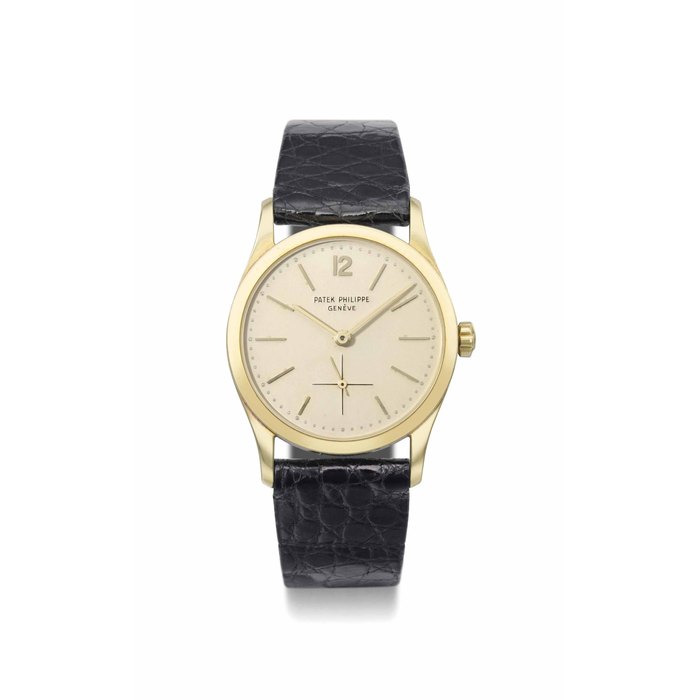 Patek Philippe Patek Philippe. A fine 18K gold automatic wristwatch SIGNED PATEK PHILIPPE, GENÈVE, CALATRAVA MODEL, REF. 3438, MOVEMENT NO. 1'114'736, CASE NO. 312'705, MANUFACTURED IN 1966, Price & Market Data