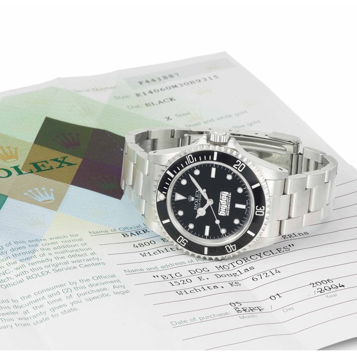 Rolex. A rare stainless steel automatic wristwatch with sweep centre seconds and bracelet SIGNED ROLEX, OYSTER PERPETUAL, REF. 14060M, CASE NO. F441887, MANUFACTURED IN 2003