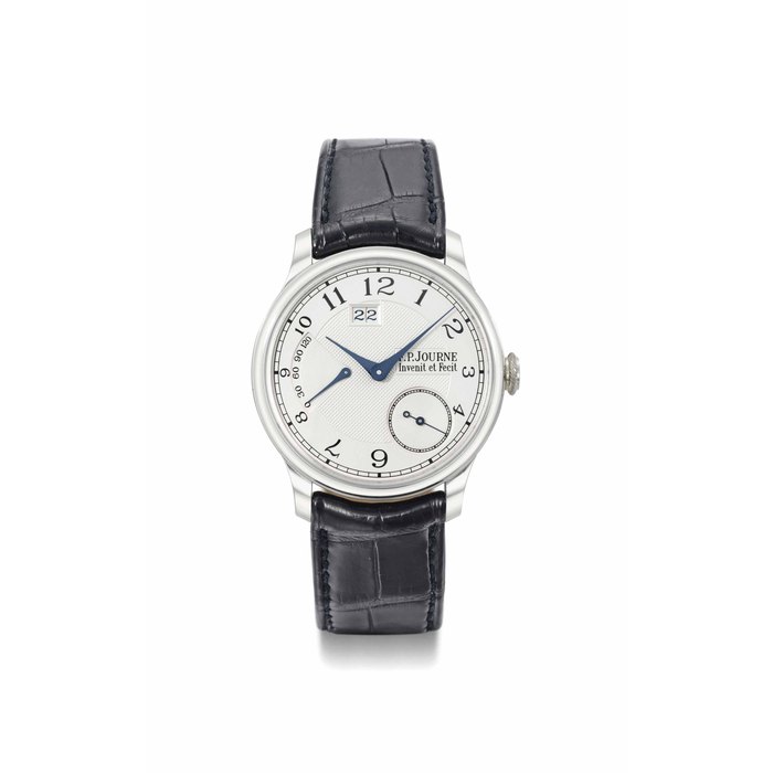 F.P. Journe. A fine platinum automatic wristwatch with oversized date and power reserve SIGNED F.P. JOURNE, OCTA AUTO, NO. 124-AR, CIRCA 2007