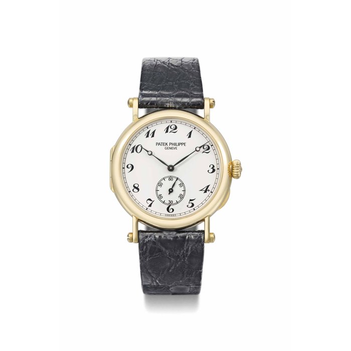 Patek Philippe. A fine 18K gold limited edition officier wristwatch SIGNED PATEK PHILIPPE, GENÈVE, OFFICIER MODEL, REF. 3960, MOVEMENT NO. 767'664, CASE NO. 2'862'576, MANUFACTURED IN 1989
