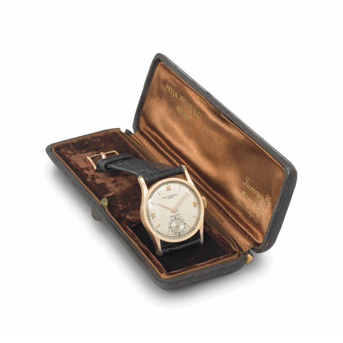 Patek Philippe Patek Philippe. A fine and rare 18K pink gold wristwatch SIGNED PATEK PHILIPPE & CO., GENÈVE, CALATRAVA MODEL, RETAILED BY FRECCERO, REF. 541, MOVEMENT NO. 829'584, CASE NO. 620'260, MANUFACTURED IN 1939, Price & Market Data