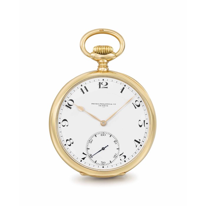 Patek Philippe. A fine and large 18K gold openface keyless lever watch SIGNED PATEK, PHILIPPE & CIE., GENÈVE, MOVEMENT NO. 180'530, CASE NO. 285'939, MANUFACTURED IN 1913