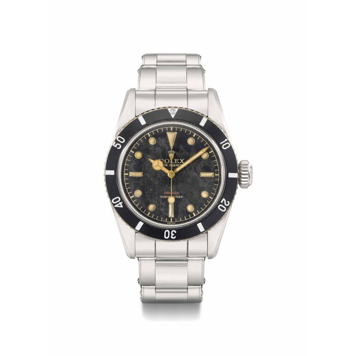 Rolex Rolex. An exceptional stainless steel automatic wristwatch with sweep centre seconds, bracelet, original letter and red "200/660" printing SIGNED ROLEX, OYSTER PERPETUAL, 200/660, SUBMARINER, REF. 6538, CASE NO. 140'141, MANUFACTURED IN 1956