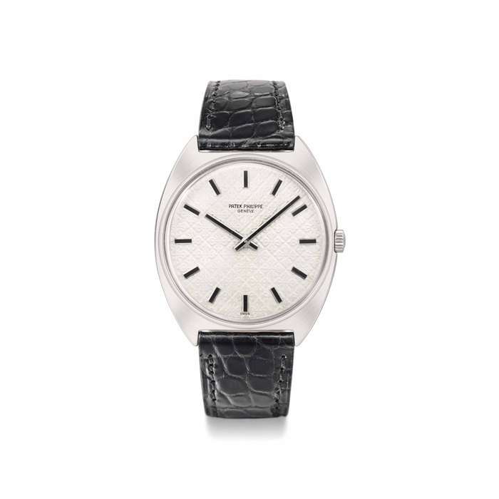 Patek Philippe Patek Philippe. A fine and elegant stainless steel wristwatch with silvered Calatrava Cross dial, Certificate D'Origine and box SIGNED PATEK PHILIPPE, GENÈVE, REF. 3574, MOVEMENT NO. 1'150'353, CASE NO. 520'596, MANUFACTURED IN 1971, Price & Market Data