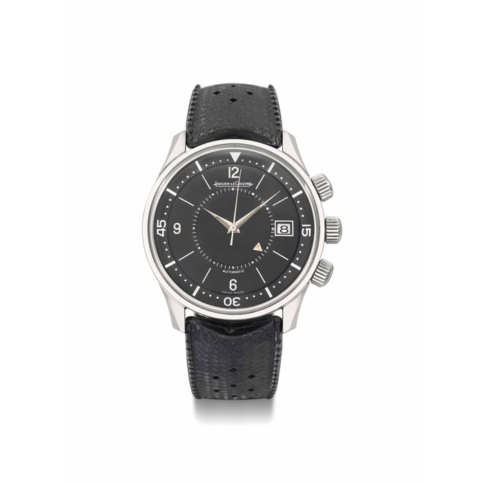 Jaeger-LeCoultre. A very rare stainless steel automatic diver's wristwatch prototype with sweep centre seconds, date, alarm and box SIGNED JAEGER-LECOULTRE, MEMOVOX POLARIS MODEL, REF. E859, MOVEMENT NO. 1'790'242, CASE NO. 924'314, MANUFACTURED IN 1963