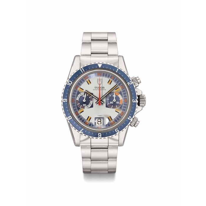 Tudor. A fine and attractive stainless steel chronograph wristwatch with date and bracelet SIGNED TUDOR, OYSTER DATE, MONTECARLO MODEL, REF. 7169/0, CASE NO. 844'441, CIRCA 1976