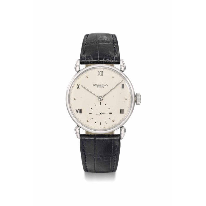 Patek Philippe. A fine, rare and attractive stainless steel wristwatch with teardrop lugs Signed Patek Philippe & Co., Genève, ref. 1503, movement no. 929’014, case no. 635’444, manufactured in 1942