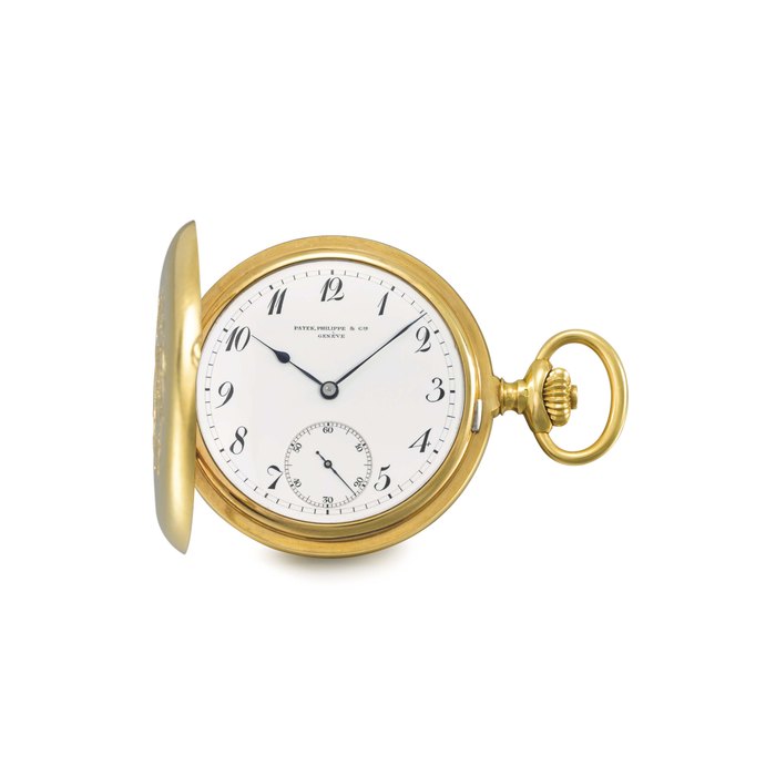 Patek Philippe. An extremely fine and very rare 18K gold hunter case keyless lever watch with Guillaume balance Signed Patek Philippe & Cie., Genève, movement no. 116'488, case no. 237'054, manufactured in 1901