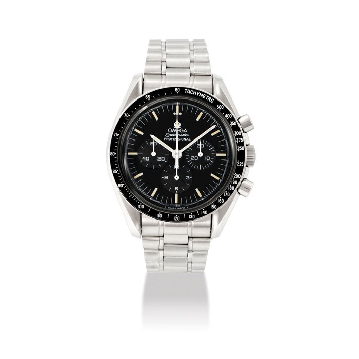 Omega OMEGA. A STAINLESS STEEL CHRONOGRAPH WRISTWATCH WITH BRACELET SIGNED OMEGA, SPEEDMASTER, PROFESSIONAL, REF. 145.022, MOVEMENT NO. 48’295’041, CIRCA 1993