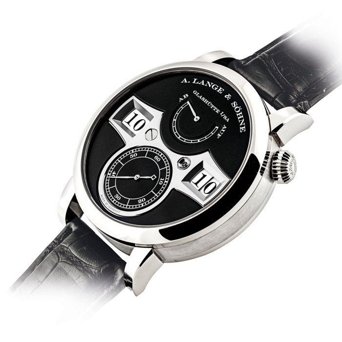 A.LANGE & SÖ HNE. A FINE 18K WHITE GOLD WRISTWATCH WITH POWER RESERVE INDICATOR AND DIGITAL TIME DISPLAY SIGNED A. LANGE & SÖHNE, GLASHÜTTE I/SA, LANGE ZEITWERK MODEL, REF. 140.029, MOVEMENT NO. 86’922, CASE NO. 191’601, CIRCA 2011