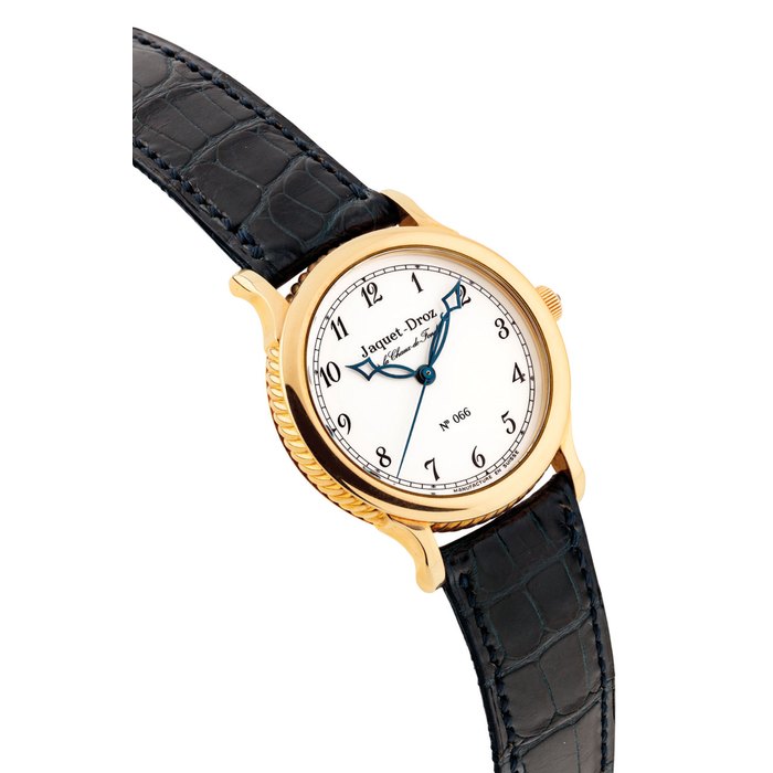 JAQUET DROZ. A FINE 18K PINK GOLD AUTOMATIC WRISTWATCH WITH SWEEP CENTRE SECONDS SIGNED JAQUET DROZ, A LA CHAUX-DE-FONDS, CASE NO. 066, CIRCA 1998