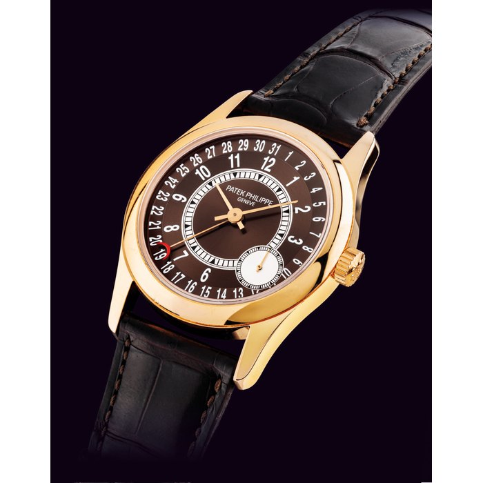 PATEK PHILIPPE. A FINE 18K PINK GOLD AUTOMATIC WRISTWATCH WITH DATE SIGNED PATEK PHILIPPE, GENEVE, REF. 6000, MOVEMENT NO. 5’583’773, CASE NO. 4'545'526, CIRCA 2011