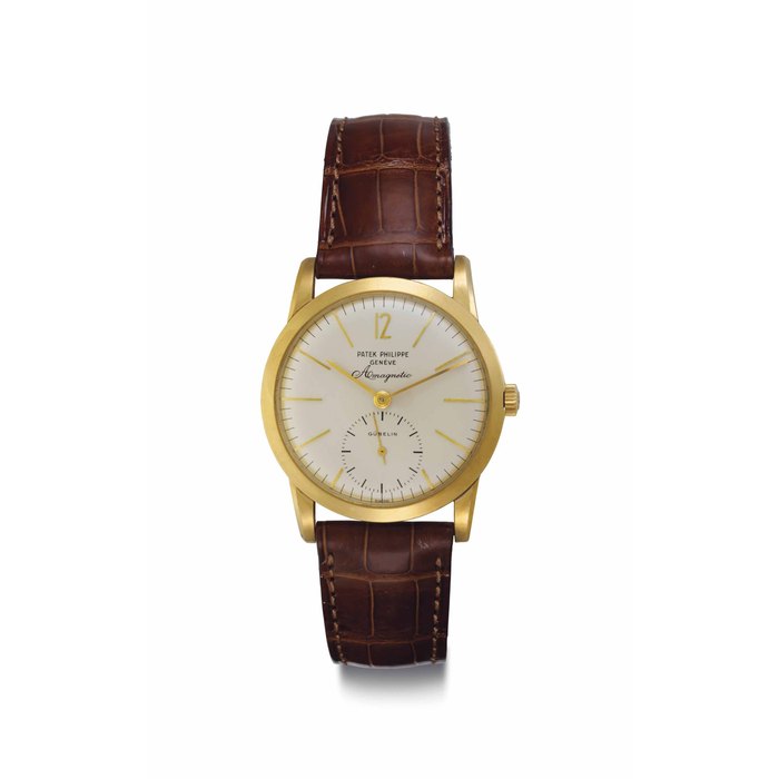 Patek Philippe. A Fine and Rare 18k Gold Antimagnetic Wristwatch Signed Patek Philippe, Genève, retailed by Gübelin, Ref. 2570/1, Movement No. 730'089, Case No. 2613849, Manufactured in 1960