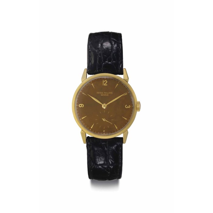 Patek Philippe. A Fine and Very Attractive 18k Gold Wristwatch With Unusual Dial, Belonging to a Long-Time Employee of General Motors Signed Patek Philippe, Genève, Ref. 1578GM, Movement No. 731'365, Case No. 2'625'784, Manufactured in 1962