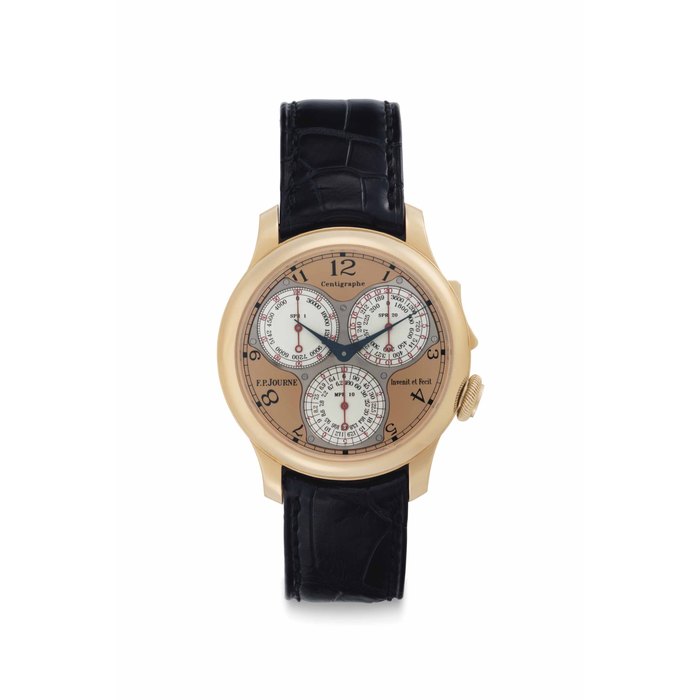 F.P.Journe. A Fine And Unusual 18k Pink Gold Chronograph Wristwatch Signed F. P. Journe, Invenit et Fecit, Centigraphe Souverain, No. 058-CT, Circa 2009