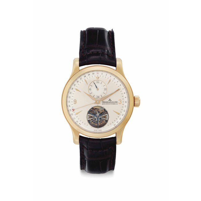 Jaeger-Lecoultre Jaeger-LeCoultre. A Fine and Large 18k Gold Automatic Dual Time Tourbillon Wristwatch with Date Signed Jaeger-LeCoultre, Master Tourbillon, Ref. 146234S, Case No. 2'395'724, Circa 2012