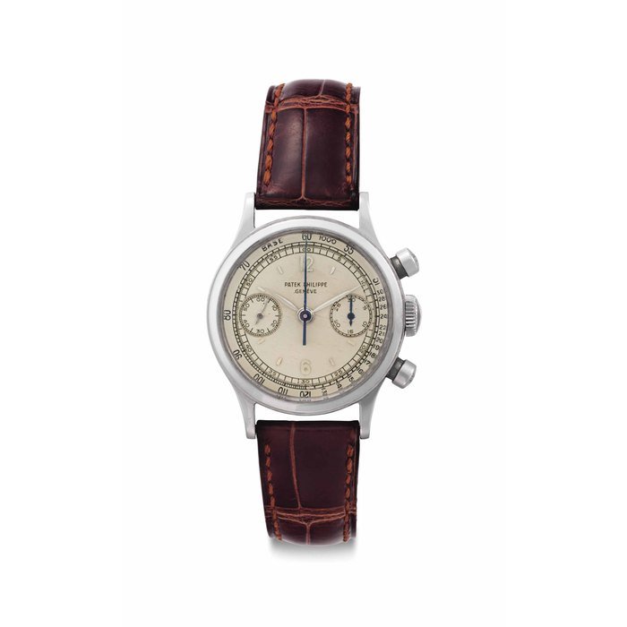 Patek Philippe Patek Philippe. An Extremely Fine, Rare and Attractive Stainless Steel Chronograph Wristwatch Signed Patek Philippe, Genève, Ref. 1463, Movement No. 867'968, Case No. 660'164, Manufactured in 1950 · 1463