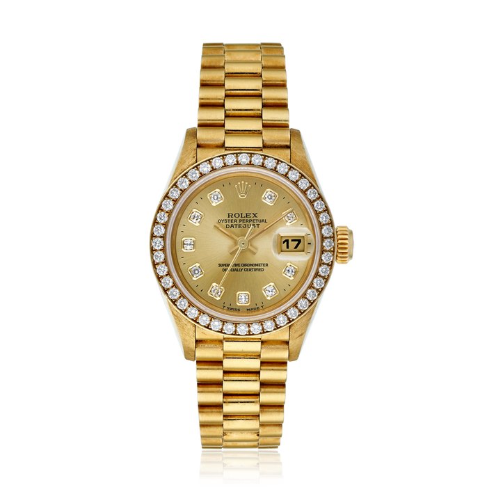 ROLEX, LADIES DIAMOND-SET BRACELET WATCH WITH DATE, REF. 69138