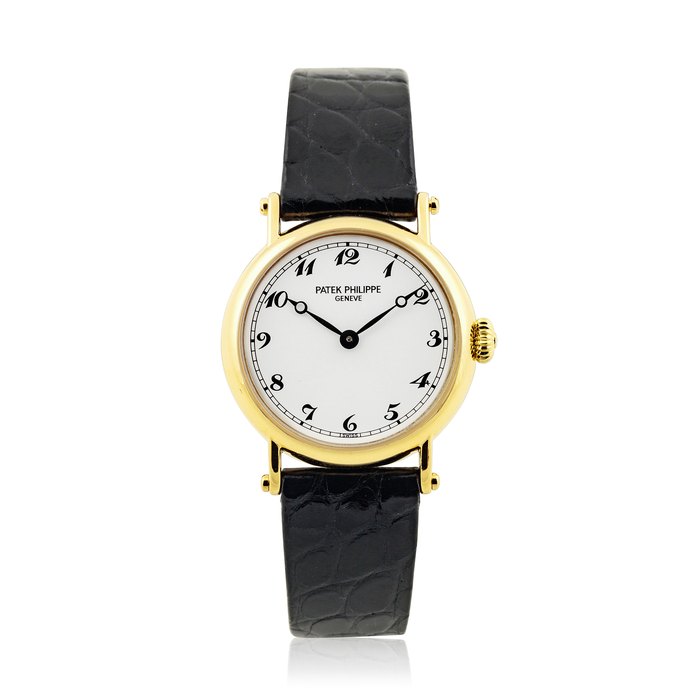 PATEK PHILIPPE, LADY’S GOLD OFFICER-STYLE WITH BREGUET NUMERALS, REF. 4860
