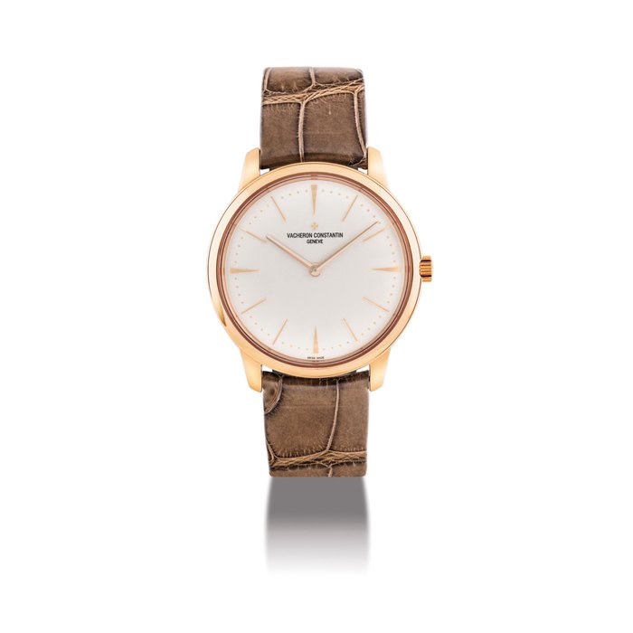 VACHERON CONSTANTIN. A FINE AND ELEGANT 18K PINK GOLD AND DIAMOND-SET WRISTWATCH SIGNED VACHERON CONSTANTIN, GENEVE, PATRIMONY MODEL, REF. 81530, MOVEMENT NO. 5'267'440, CASE NO. 1'247'603, CIRCA 2010