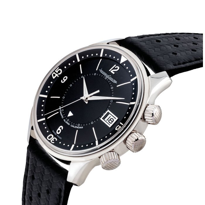 Jaeger-Lecoultre JAEGER-LECOULTRE. A FINE AND RARE PLATINUM LIMITED EDITION AUTOMATIC ALARM WRISTWATCH WITH SWEEP CENTRE SECONDS AND DATE SIGNED JAEGER-LECOULTRE, AUTOMATIC - ALARM - CALENDAR, MASTER COMPRESSOR MEMOVOX TRIBUTE TO POLARIS MODEL, NO. 83/165, REF. 190.6.96, CASE NO. 2'494'420, CIRCA 2014