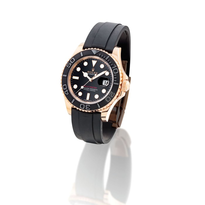ROLEX. A FINE 18K PINK GOLD AUTOMATIC WRISTWATCH WITH SWEEP CENTRE SECONDS AND DATE SIGNED ROLEX, OYSTER PERPETUAL DATE, YACHT-MASTER, REF. 116655, CASE NO. J2A00374, CIRCA 2016