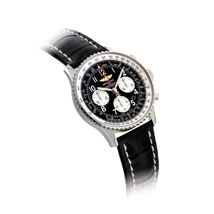 BREITLING. A STAINLESS STEEL AUTOMATIC CHRONOGRAPH WRISTWATCH WITH DATE SIGNED BREITLING, CHRONOMETRE NAVITIMER MODEL, REF. AB0120, CASE NO. 3'176'251, CIRCA 2010