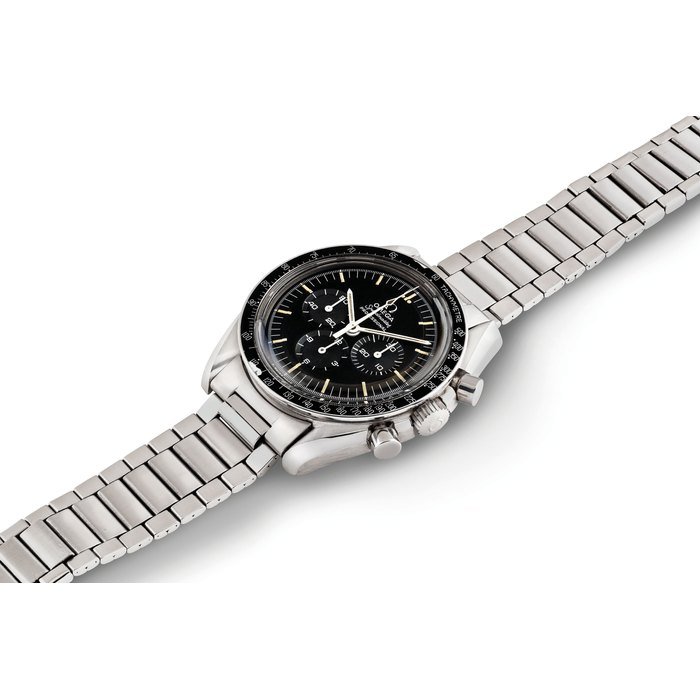 Omega OMEGA. A FINE STAINLESS STEEL CHRONOGRAPH WRISTWATCH WITH BRACELET SIGNED OMEGA, SPEEDMASTER PROFESSIONAL MODEL, REF. ST 145.022 -69 ST, MOVEMENT NO. 30'589'960, MANUFACTURED IN 1970
