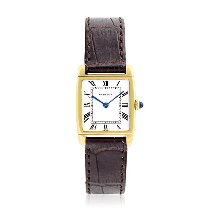 CARTIER 18K GOLD REVERSIBLE RECTANGULAR WRISTWATCH