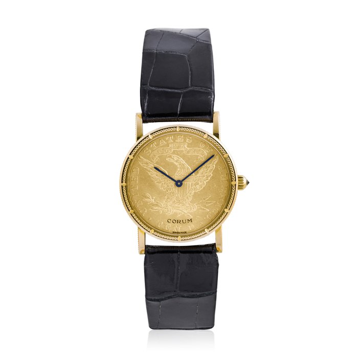 CORUM 18K GOLD COIN WATCH