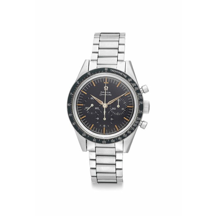 Omega Omega. A Very Fine and Rare Stainless Steel Chronograph Wristwatch with Bracelet Signed Omega, Speedmaster, Ref, CK 2998-4, Movement No. 18'419'111, Manufactured in 1961