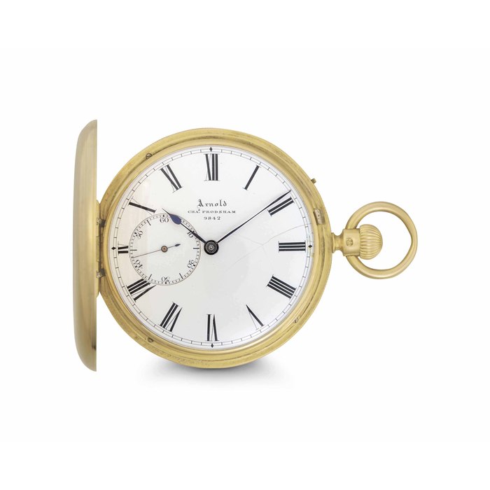 Arnold & Charles Frodsham. A Fine and Historically Important 18k Gold Hunter Case Pocket Watch, Formerly Belonging to Charles Lewis Tiffany, Louis Comfort Tiffany, and four generations of descendants Signed Arnold, Chas. Frodsham, Movement No. 9842, London hallmark for 1858