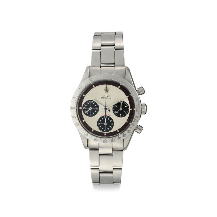 Rolex Rolex. A Fine and Rare Stainless Steel Chronograph Wristwatch "Paul Newman" Dial and Bracelet Signed Rolex, Cosmograph, Daytona, Paul Newman Model, Ref. 6239, Case No. 1'958'323, Circa 1968 · 6239