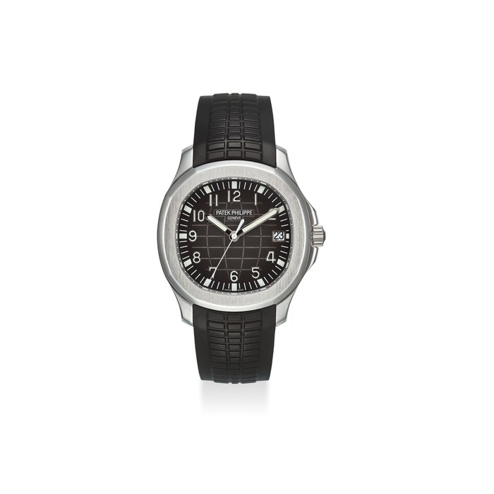 PATEK PHILIPPE. AN EXTREMELY FINE STAINLESS STEEL AUTOMATIC WRISTWATCH WITH SWEEP CENTER SECOND, DATE, ORIGINAL CERTIFICATE AND BOX SIGNED PATEK PHILIPPE, GENEVE, AQUANAUT MODEL, REF. 5167A-001, MOVEMENT NO: 5’584’679 CASE NO. 4’735’527, CIRCA 2011