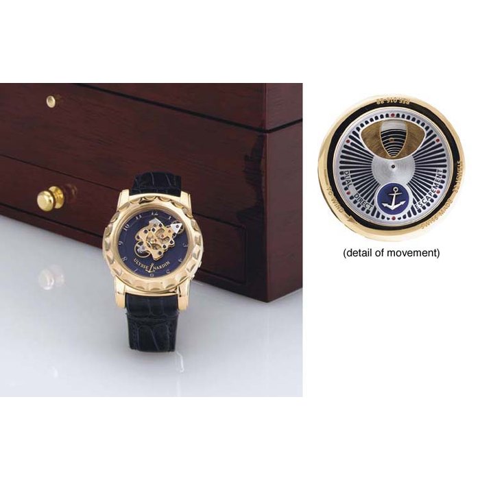 ULYSSE NARDIN. A FINE AND RARE 18K PINK GOLD 7-DAY KARRUSEL TOURBILLON WRISTWATCH WITH DUAL DIRECT ESCAPEMENT SIGNED ULYSSE NARDIN, "FREAK", NO. 274, REF. 016-88, CIRCA 1998