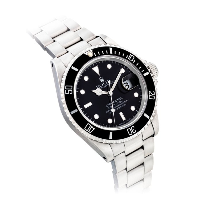 ROLEX. A STAINLESS STEEL AUTOMATIC WRISTWATCH WITH SWEEP CENTRE SECONDS, DATE AND BRACELET SIGNED ROLEX, OYSTER PERPETUAL DATE, SUBMARINER MODEL, REF. 16610, CASE NO. S401291, CIRCA 1993