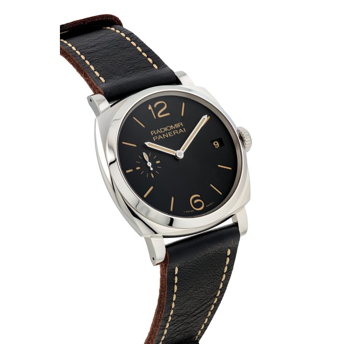PANERAI. A FINE STAINLESS STEEL CUSHION-SHAPED WRISTWATCH WITH DATE SIGNED PANERAI, RADIOMIR 1940 3 DAYS MODEL, REF. OP 6943, PAM00514, CASE NO. BB1608314 AND P0328/2500, CIRCA 2013